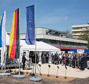 Towards entry "The ground-breaking for the new building was celebrated"