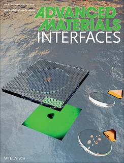 Towards entry "Investigating interface reactions in liquids at the nanoscale – Research of CENEM’s research training unit  on the inside front cover of Advanced Materials Interfaces"